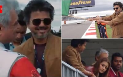 Tamil Nadu CM Vijay flags off Le Mans race at Silverstone; Trisha Krishnan spotted; Ajith Kumar’s team finishes 38th – VIDEO |