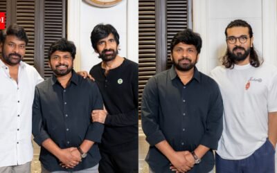 Irumudi: Chiranjeevi, Ram Charan meet Ravi Teja and ‘Irumudi’ team; congratulate them on the film’s success | Telugu Movie News