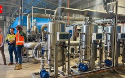 Australia switched on a $7.8 million wastewater plant that can process 700 megalitres a year; its inventor says it breaks down stubborn pollutants 16 times more efficiently