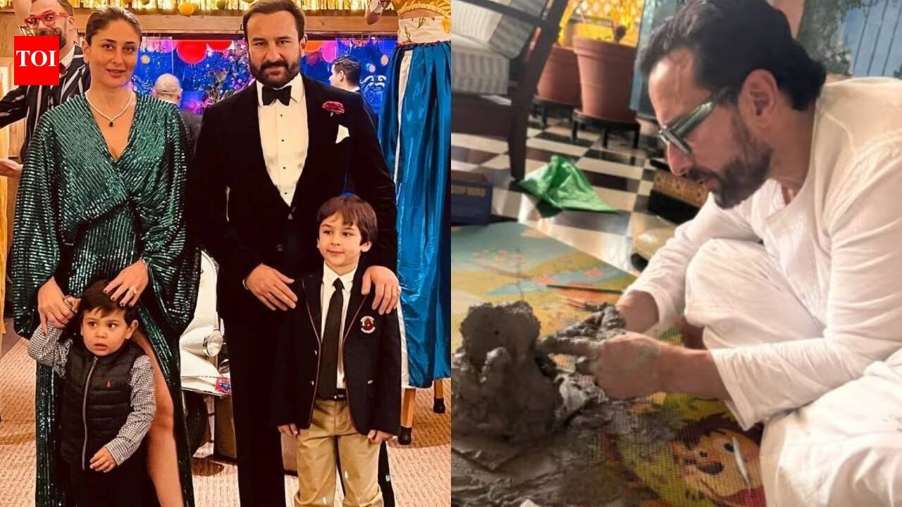 Kareena Kapoor Khan drops glimpse of Ganpati made by 5-year old son Jeh with Saif Ali Khan, wishes fans a happy Ganesh Chaturthi |