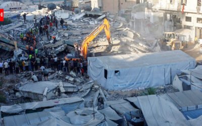 10 dead, dozens missing after war-damaged apartment block collapses in Gaza