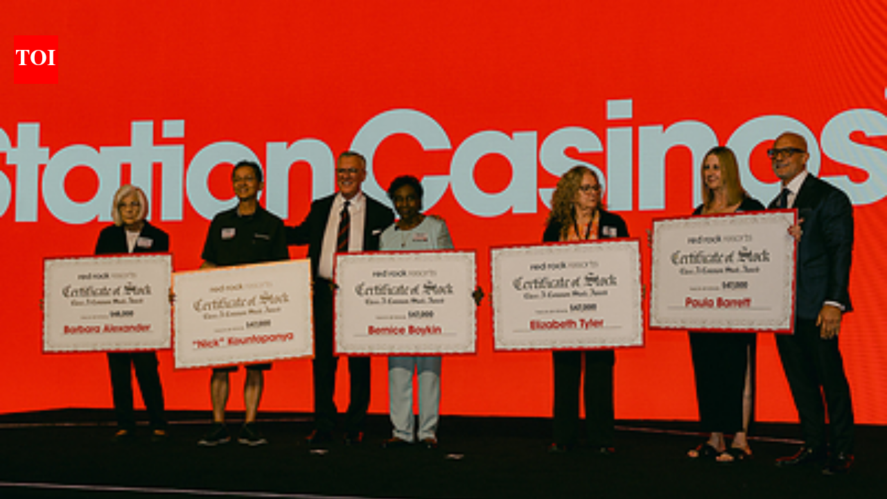 Las Vegas company surprises nearly 10,000 workers with more than  million in stock; each gets ,000 for every year they have worked there