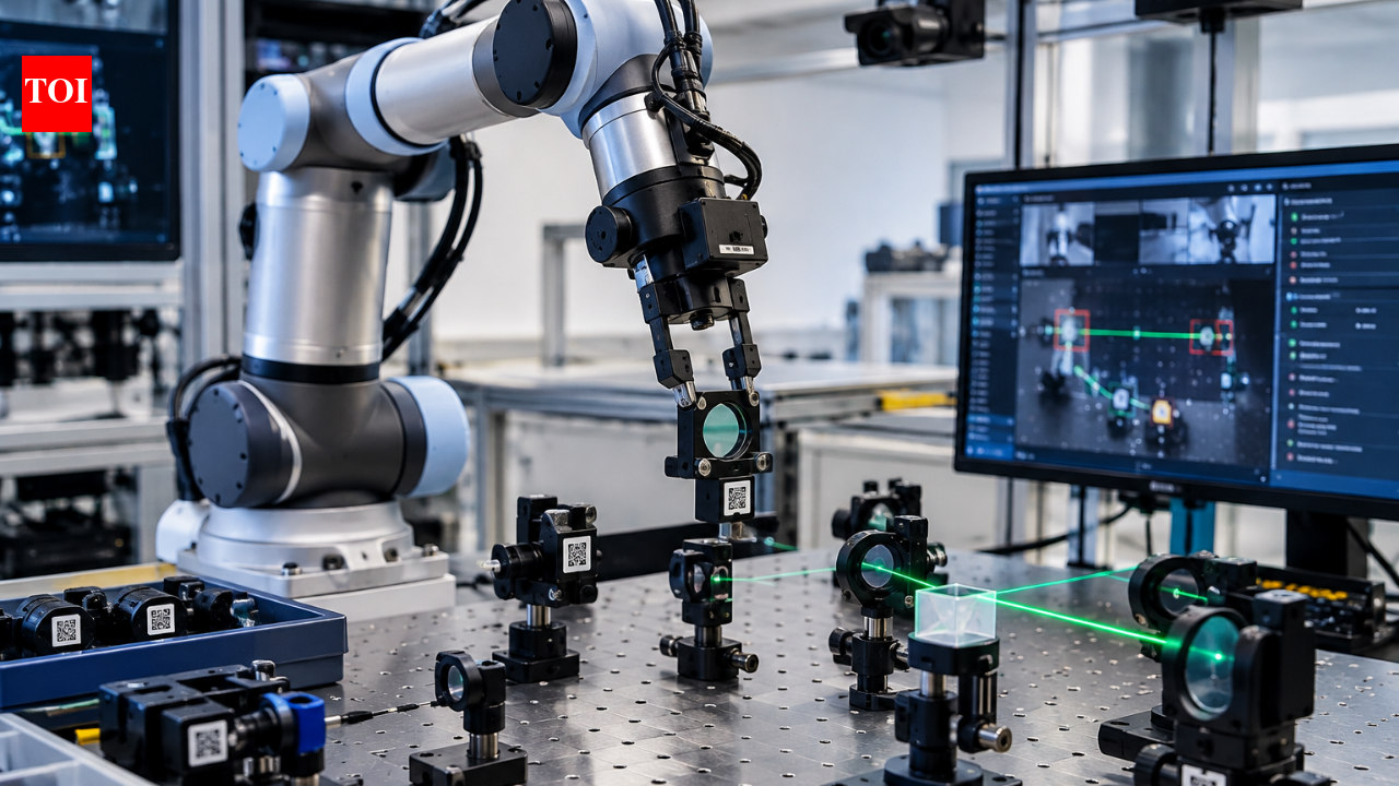 MIT’s robotic optics lab built a working laser cavity in 50 maneuvers and under 30 minutes; when researchers moved components, it realigned them automatically with micron-scale precision