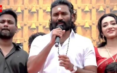 Dhanush begins ‘D56’ shoot with grand pooja at Maranadu Karuppanasamy temple in Sivaganga; fans gather in large numbers as actor says ‘go home safely’ amid camera dispute | Tamil Movie News