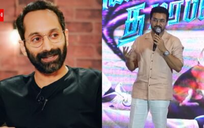 Suriya opens up about his friendship with Fahadh Faasil; says, ‘We’ve talked until dawn and have so many memories together’; praises his approach to choosing films | Telugu Movie News