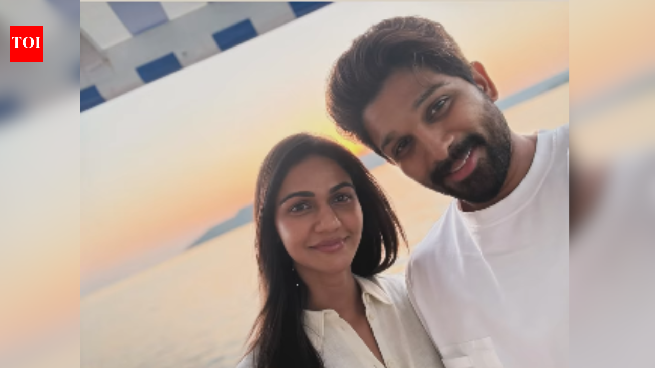 ‘Raaka’ star Allu Arjun wishes wife Sneha Reddy on her birthday with romantic sunset selfie, writes ‘happy birthday cutie’ amid scenic getaway | Telugu Movie News