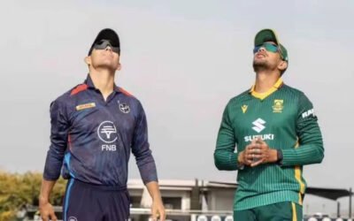 Namibia 28/2 in 7.3 Overs