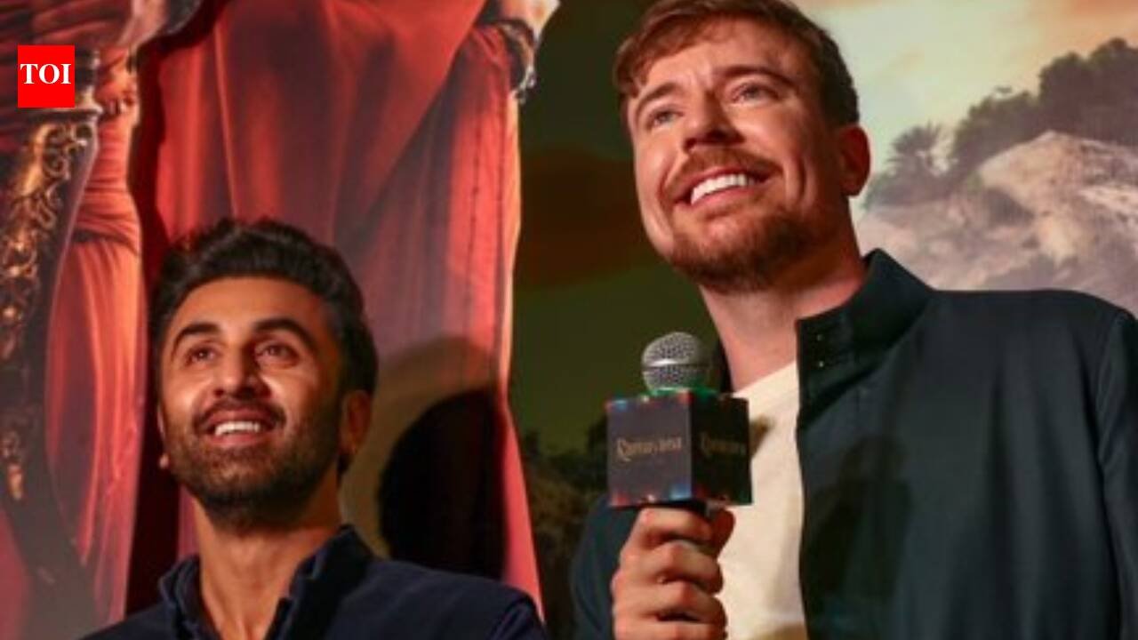 MrBeast shares photo with Ranbir Kapoor from ‘Ramayana’ promotions; says ‘Had an amazing trip to India’ | Hindi Movie News