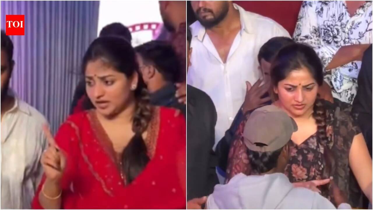 Rachita Ram looks stunned as fan pulls her cheek after selfie; birthday interaction outside Bengaluru home sparks debate; Netizens REACT | Tamil Movie News