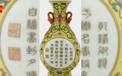 A UK shopper paid just £1 for a small yellow vase at a Hertfordshire charity shop; after eBay bidders raised questions, experts identified it as an imperial Qianlong piece and it sold for £484,000