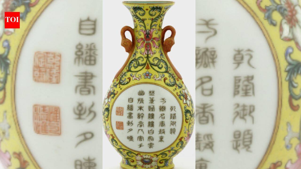 A UK shopper paid just £1 for a small yellow vase at a Hertfordshire charity shop; after eBay bidders raised questions, experts identified it as an imperial Qianlong piece and it sold for £484,000
