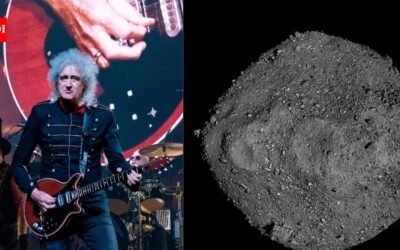 Nasa struggled to find a safe sampling site on asteroid Bennu; Queen guitarist Brian May used his little-known 3D imaging skills to reveal its treacherous terrain |