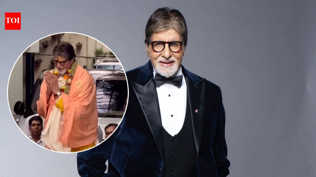 Amitabh Bachchan’s 84th birthday: Crowds cheer outside Jalsa in Mumbai as the actor steps out to thank fans for their wishes – Watch | Hindi Movie News