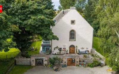 In 2014, a couple bought an 18th-century Scottish church and renovated it into a five-bedroom home and working bistro; the 4,779-square-foot property is now on the market with offers over £550,000