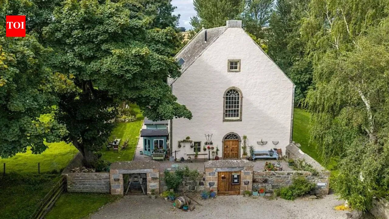In 2014, a couple bought an 18th-century Scottish church and renovated it into a five-bedroom home and working bistro; the 4,779-square-foot property is now on the market with offers over £550,000