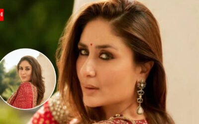 Kareena Kapoor Khan sets the internet buzzing in a red Bandhani suit and statement earrings; poses to Diljit Dosanjh’s ‘What Ve’ |
