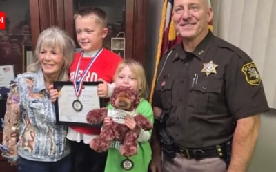 A Michigan 5-year-old found his grandmother unconscious, kept his 3-year-old sister safe and ran down a rural road for help; months later, officials honored him for helping save her life