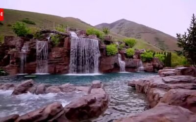 A Utah couple wanted a place to scuba without travelling, so they built a $2 million, 360,000-gallon backyard pool with a 90-foot mountain, five waterfalls, a 300-foot lazy river and a 26-foot-deep diving tunnel