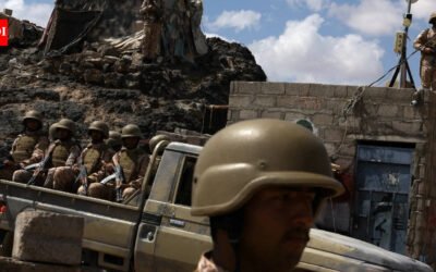 At least 20 Yemeni fighters killed as Houthis target military camp with ballistic missiles
