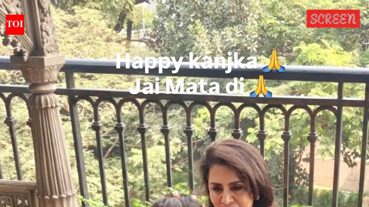 Neetu Kapoor washes granddaughter Raha Kapoor’s feet on ashtami, Varun Dhawan celebrates navratri with daughter Lara – PICS inside |
