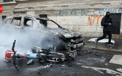 Watch: Burning e-bikes turned into bonfires as France reels from violent protests