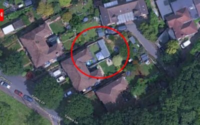 In 2018, a UK football club boss built a 24ft garden room with a bar, TV and electric doorbell; his upstairs neighbour now wants it demolished in a court fight lawyers say could cost more than £100,000