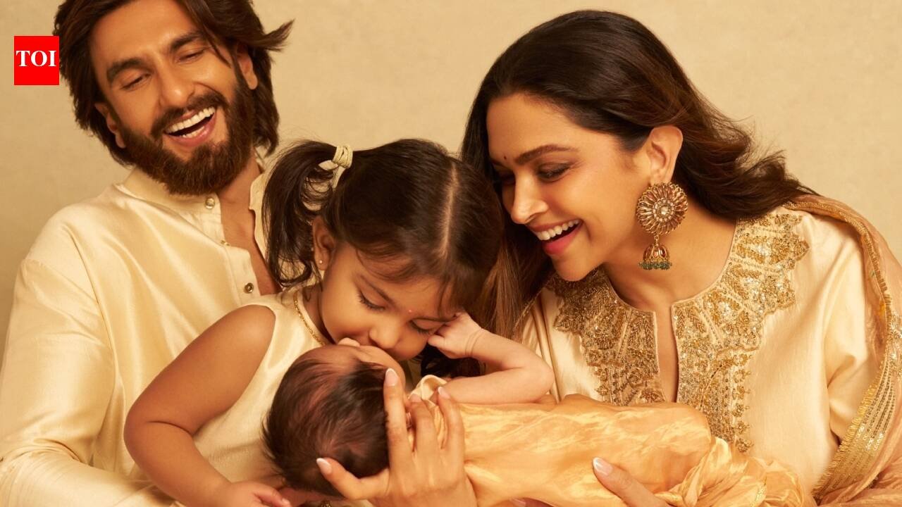 Deepika Padukone, Ranveer Singh announce name of second baby as Devi Padukone Singh, drop FIRST glimpse in a family portrait on Dussehra, Dua kisses her baby sister – PIC inside |