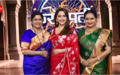 Madhuri Dixit reunites with Renuka Shahane and Priya Berde, recalls how Sooraj Barjatya’s new shoes turned into ‘mojaris’ on ‘Hum Aapke Hain Koun’ sets: ‘After fifteen days, they would loosen up even more’ | Hindi Movie News
