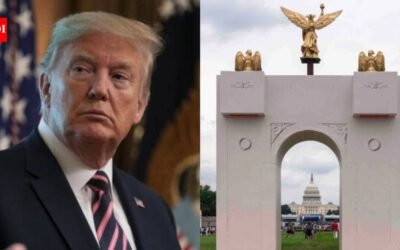 Trump’s 250-foot Washington triumphal arch could begin construction Nov. 5; three veterans and an architectural historian have asked a federal judge to stop work without congressional approval
