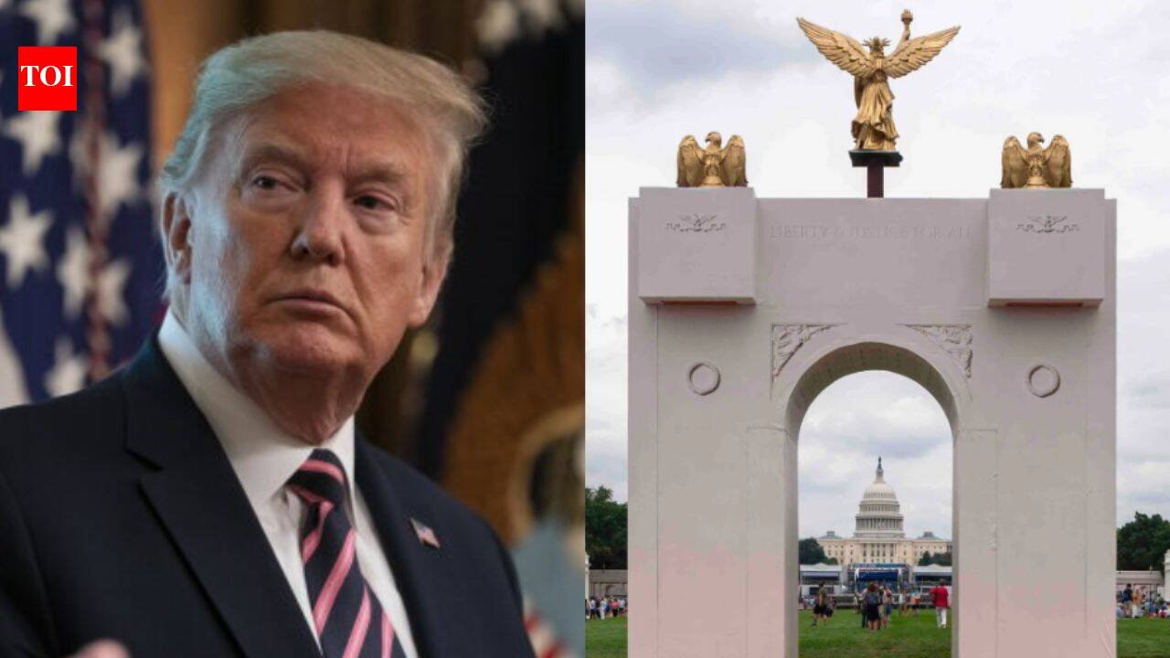 Trump’s 250-foot Washington triumphal arch could begin construction Nov. 5; three veterans and an architectural historian have asked a federal judge to stop work without congressional approval