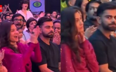 Virat Kohli and Anushka Sharma make rare appearance at Krishna Das kirtan concert in Mumbai, chant ‘Hari Naam’ and groove, netizens react as videos go viral |