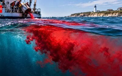 In 2018, scientists pumped 75 kg of red dye into the Atlantic off Martha’s Vineyard; over 36 hours, they found mixing inside the surface layer was about 140 times stronger than across its base