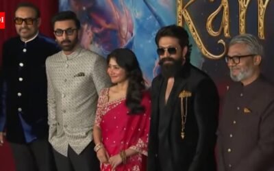 Ranbir Kapoor, Sai Pallavi and Yash attend ‘Ramayana’ world premiere; actors walk star-studded red carpet with Nitesh Tiwari and Namit Malhotra: PICS |