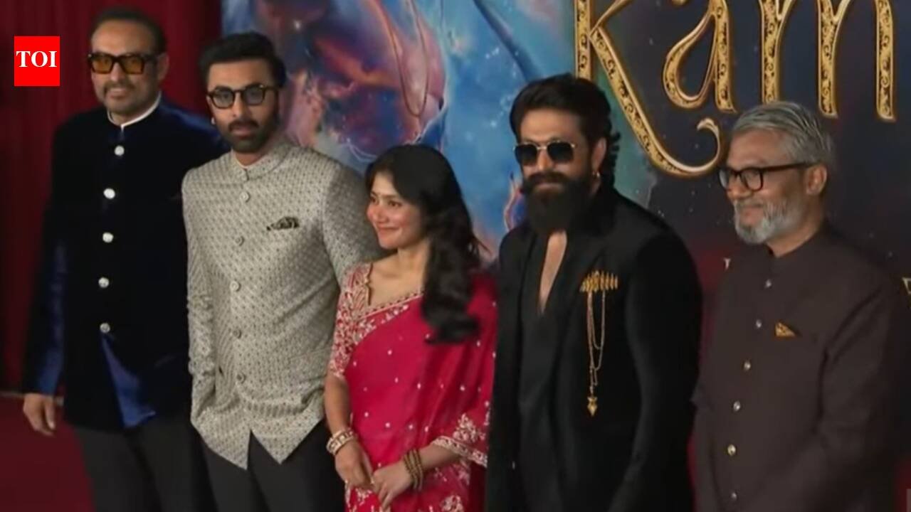 Ranbir Kapoor, Sai Pallavi and Yash attend ‘Ramayana’ world premiere; actors walk star-studded red carpet with Nitesh Tiwari and Namit Malhotra: PICS |