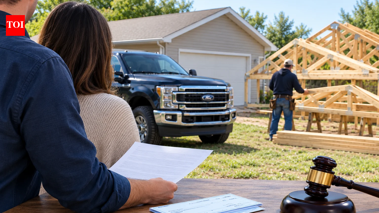 An Indiana couple paid a contractor with cheques and a Ford F-350 truck for home repairs, but he made roof trusses in his backyard; on October 26 a court made him personally liable for an ,020 judgment