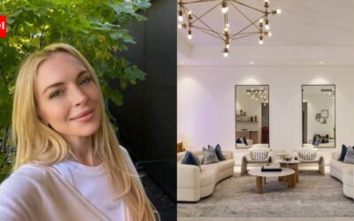 After years of living in hotels, Lindsay Lohan moved into a 7,000-square-foot Dubai villa and gave her designer just two weeks to furnish it; instead of starting over, she reused pieces from her old apartment