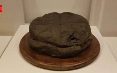 When Mount Vesuvius erupted in AD 79, a round loaf of bread in Herculaneum was buried under volcanic debris; it was found carbonised nearly 2,000 years later, still showing its eight segments and a baker’s stamp