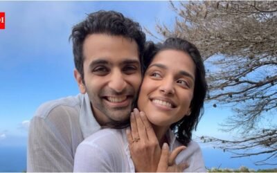 Archana Puran Singh’s son Ayushmaan Sethi gets engaged to Samiksha Shetty; shares dreamy cliff proposal PICS | Hindi Movie News