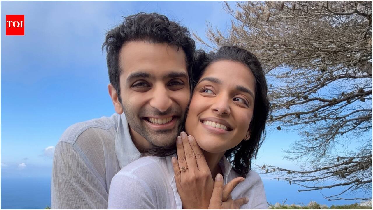 Archana Puran Singh’s son Ayushmaan Sethi gets engaged to Samiksha Shetty; shares dreamy cliff proposal PICS | Hindi Movie News